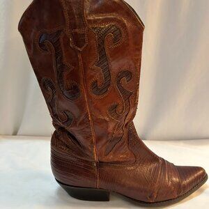 Nine West Romnee Leather Cowboy Boot Womens size 9.5 M